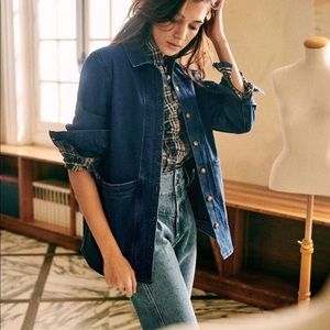 NWT Sezane indigo Will jacket in size XS